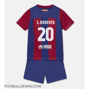 Barcelona Sergi Roberto #20 Replika Hemmatröja Barn 2023-24 Kortärmad (+ Korta byxor)